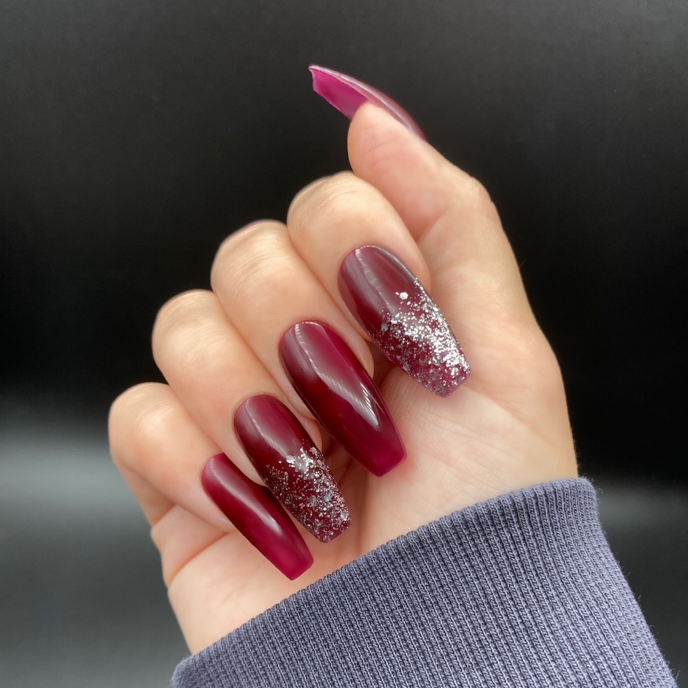✨HOST PICK✨ Red Jelly Luxury Press On Nails